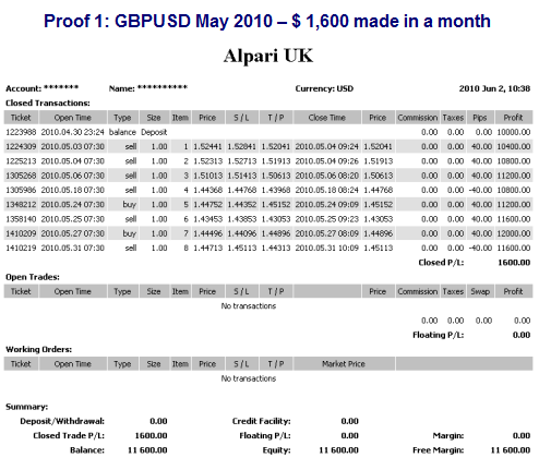 Forex Morning Trade Expert Advisor EA Test - Bild 2.