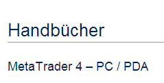 Handbuch als PDF für Metatrader 4 und Metatrader 5.