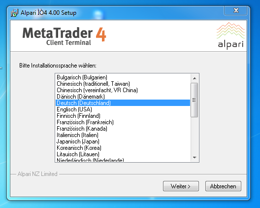 Metatrader 4 Download und Installationsanleitung - Bild 1.