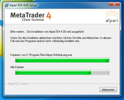 Metatrader 4 Download und Installationsanleitung - Bild 7.